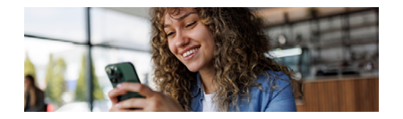 a woman on her phone